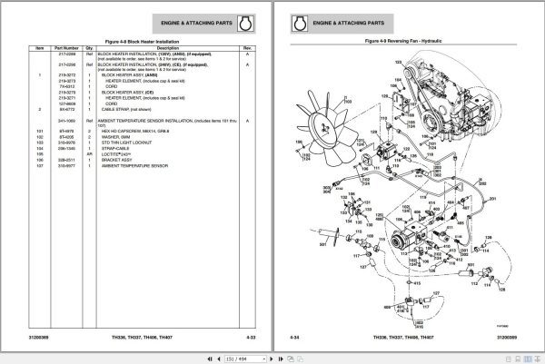 CAT Telehandler TH336 Parts Manual 1