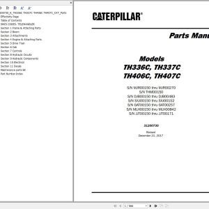 CAT Telehandler TH336C Parts Manual