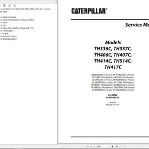 CAT Telehandler TH336C Service Manual
