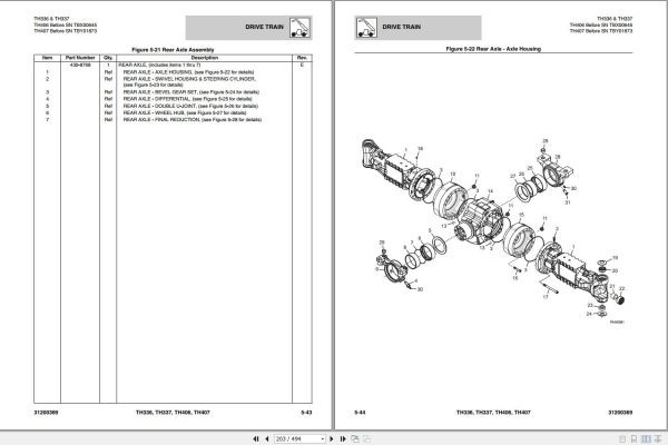 CAT Telehandler TH406 Parts Manual 1