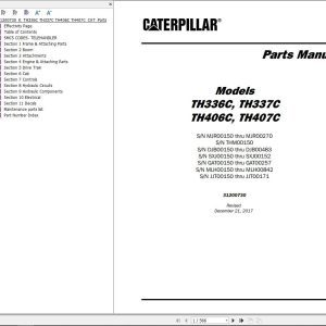 CAT Telehandler TH406C Parts Manual