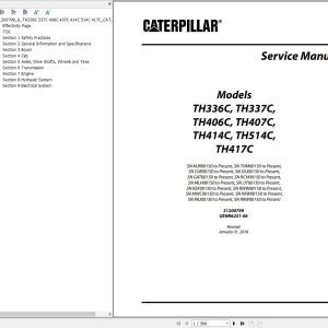 CAT Telehandler TH406C Service Manual