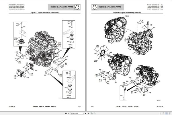 CAT Telehandler TH407C Parts Manual Service Manual Operation And Maintenance Manual 1