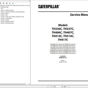 CAT Telehandler TH407C Service Manual
