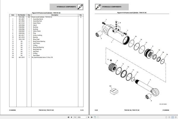 CAT Telehandler TH414C GC Parts Manual 1