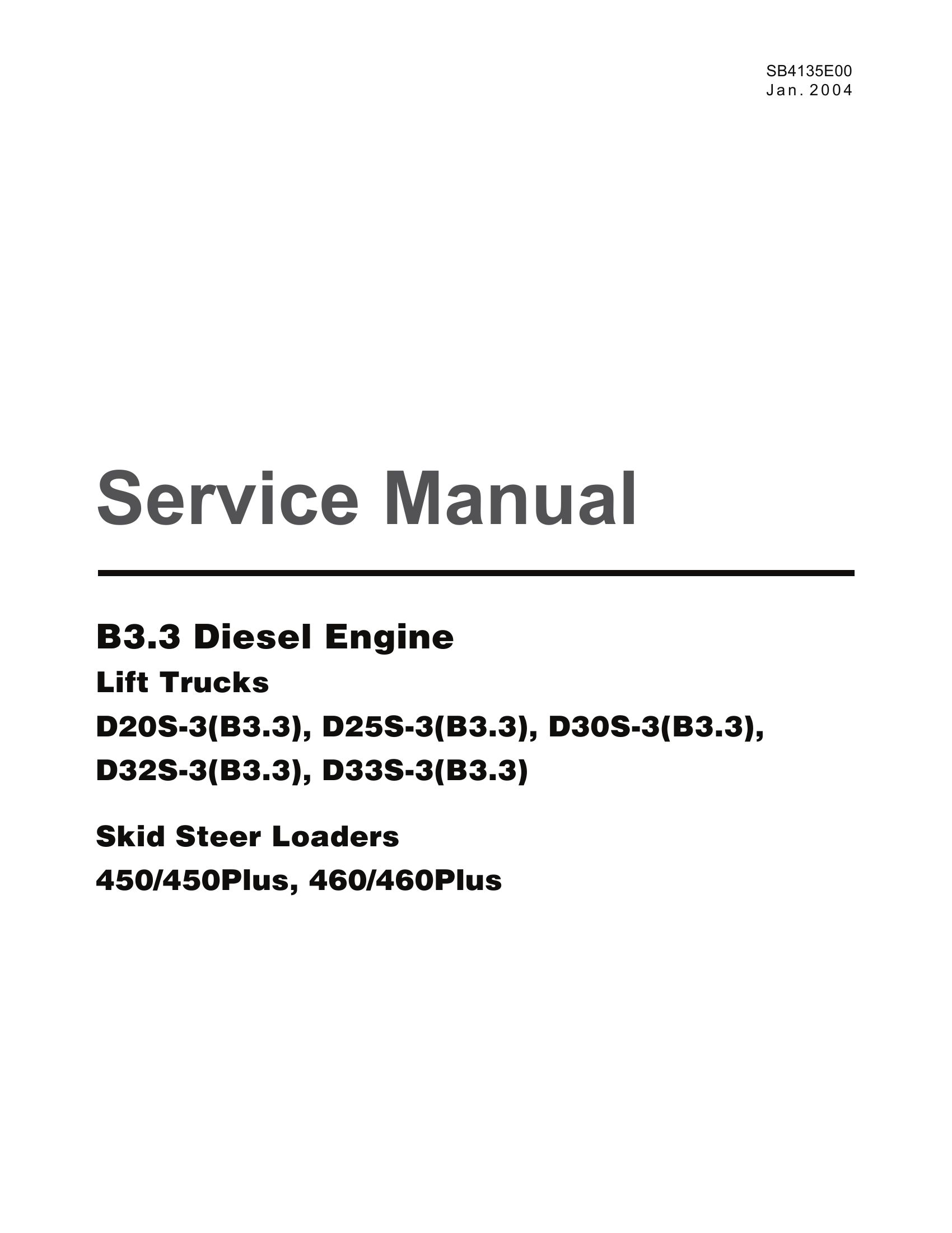Daewoo Diesel Engine B3.3 Service Manual SB4135E00