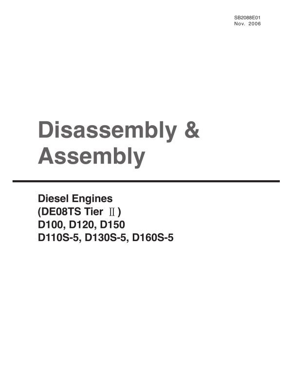 Daewoo Diesel Engine D1146 Disassembly Assembly SB2088E01