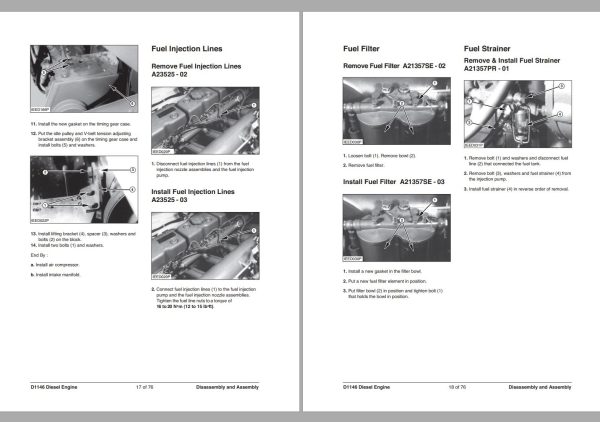 Daewoo Diesel Engine D1146 Disassembly Assembly SB2088E01 1