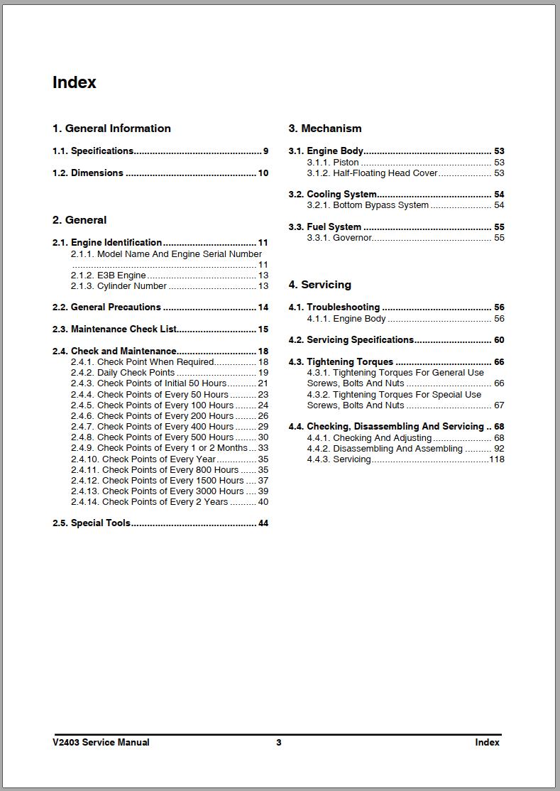 Daewoo Diesel Engine V2403 Service Manual SB4400E00