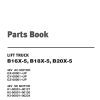 Daewoo Forklift B16X 5 to B20X 5 Parts Book SB1067E10