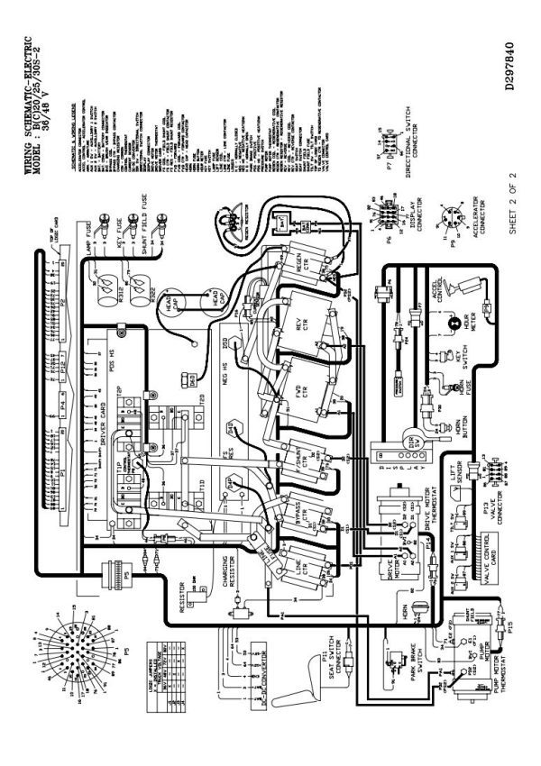 Daewoo Forklift B20S 2 to BC30S 2 Electric Schematic SB2217E00 1