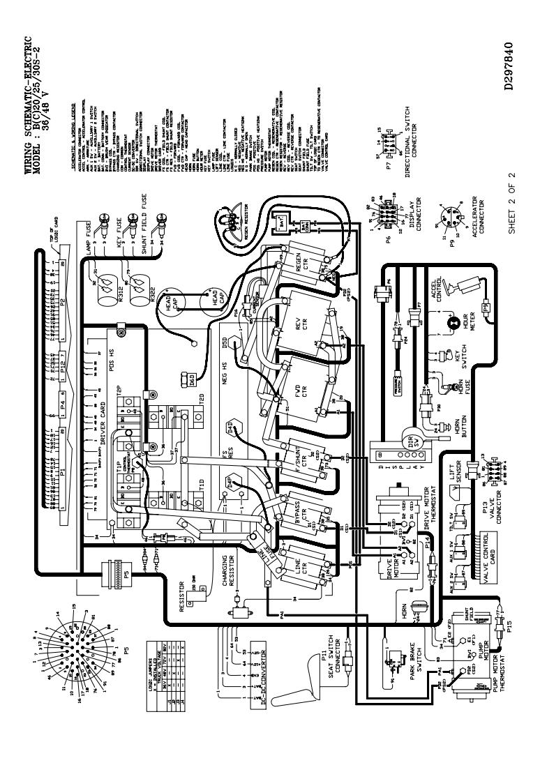 Daewoo Forklift B20S 2 to BC30S 2 Electric Schematic SB2217E00 1