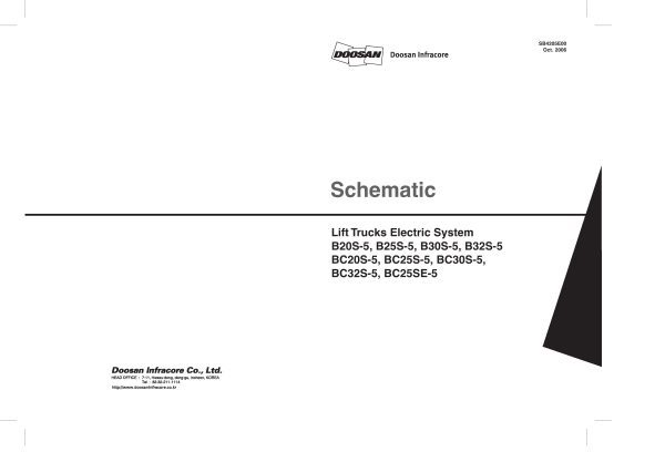 Daewoo Forklift B20S 5 to BC32S 5 Electric Schematic SB4205E00 scaled