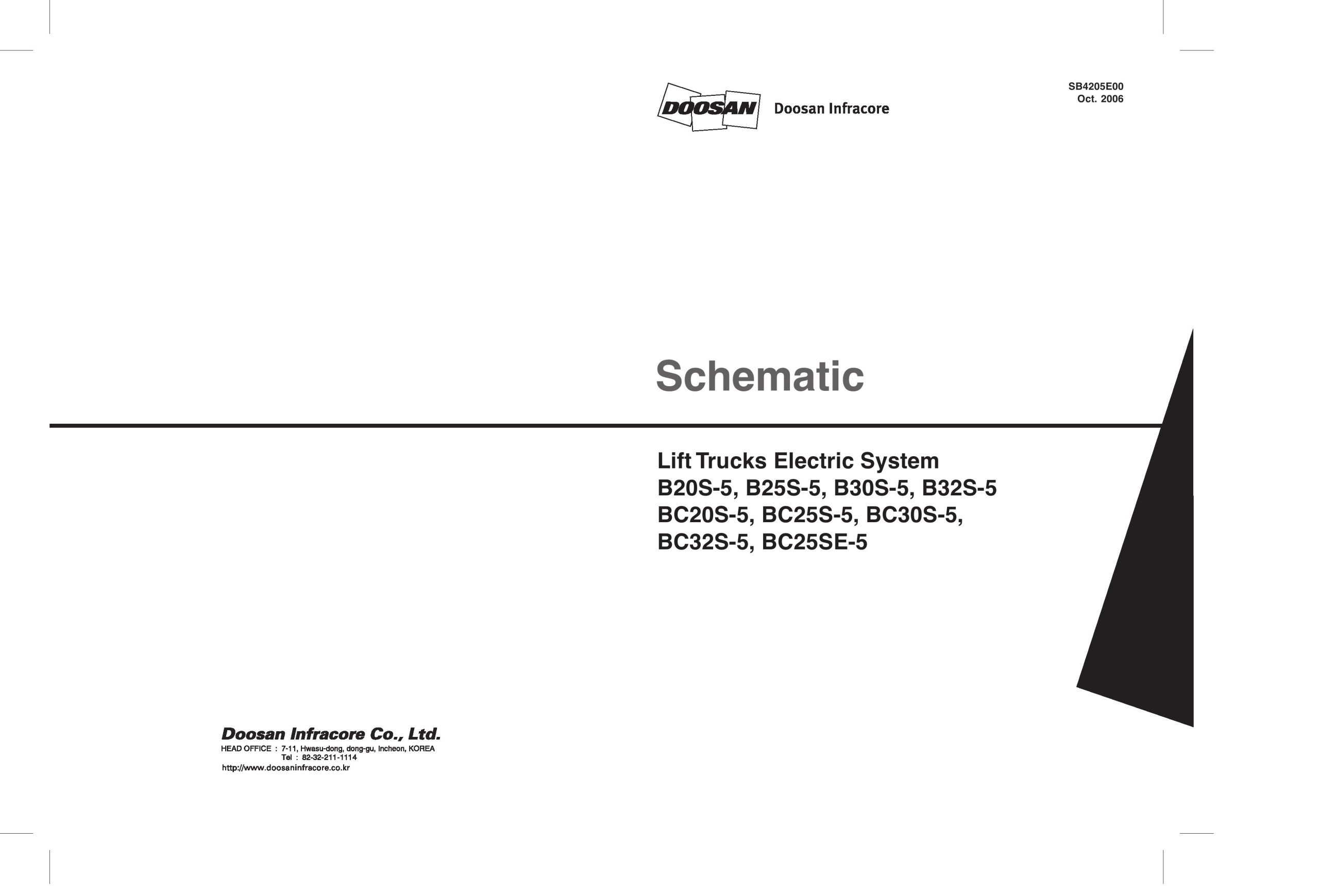 Daewoo Forklift B20S 5 to BC32S 5 Electric Schematic SB4205E00 scaled