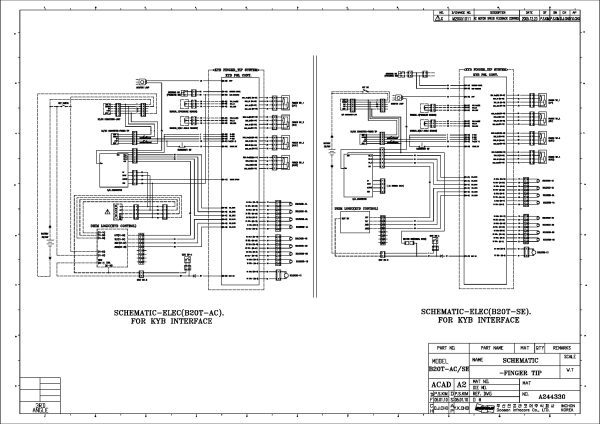 Daewoo Forklift B20T AC B20T SE Fingertip Schematic A244330
