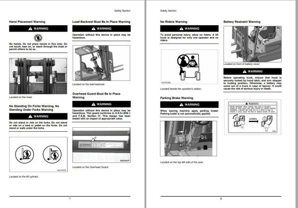 Daewoo Forklift B22X 5 to B35X 5 Service Manuals SB4206E00 1