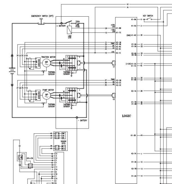 Daewoo Forklift BR13S 5 to BR25S 5 Electric Schematic SB4339E00 1