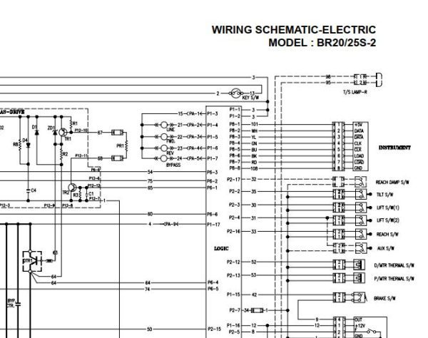 Daewoo Forklift BR20 2 BR25 2 Electric Schematic SB2118E02 03