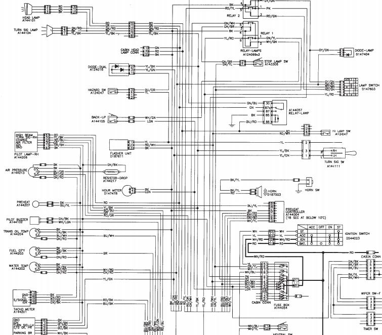 Daewoo Forklift D100 D120 Electric Schematic SB2094E00 1