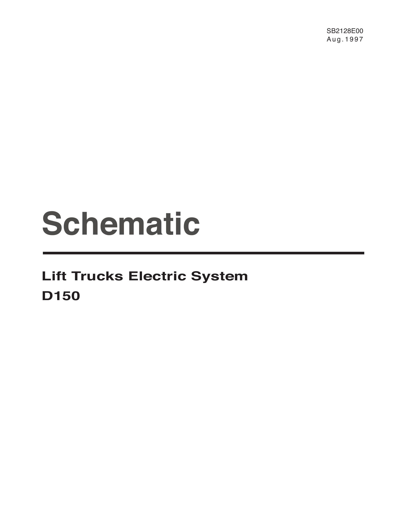 Daewoo Forklift D150 Electric Schematic SB2128E00