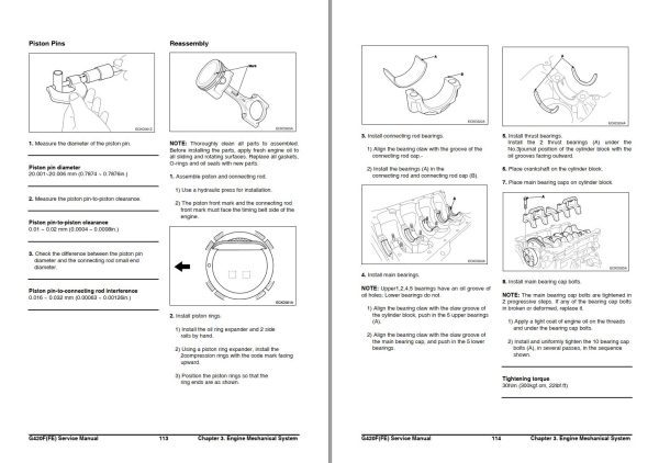 Daewoo Forklift D15G to G18G Service Manuals SB4345E00 1