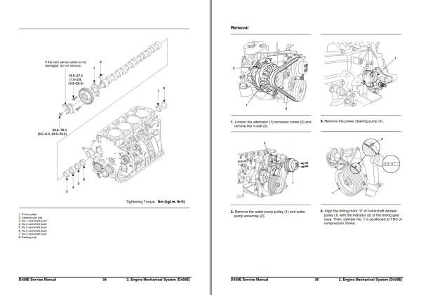 Daewoo Forklift D35S 5 to GC55C 5 Service Manuals SB4260E02 1