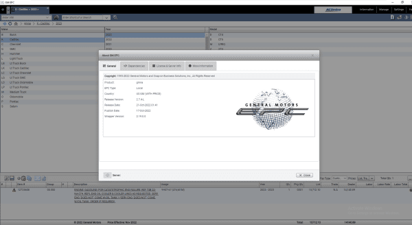 General Motors GMNA EPC 11.2022 Spare Parts Catalog DVD 1