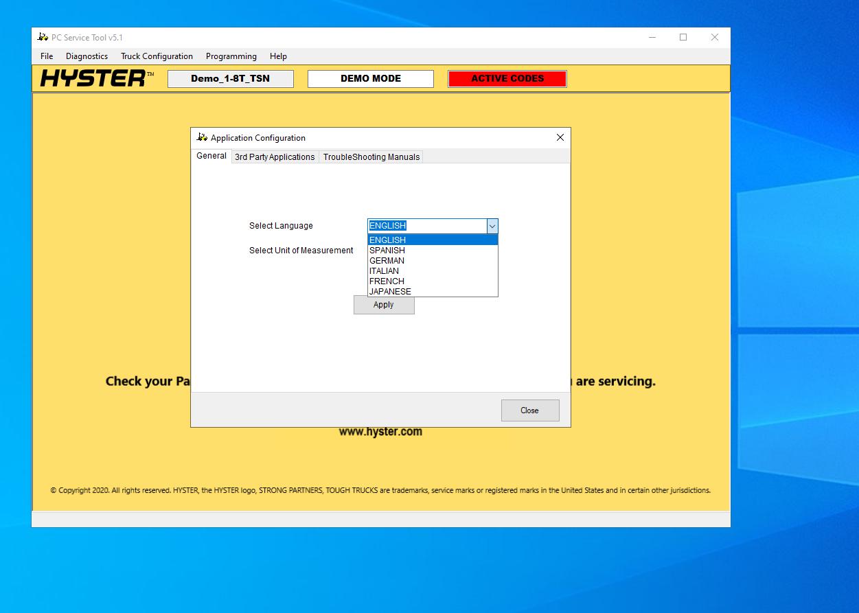 Hyster Diagnostic Program PC Service Tool v5.1 01.2023 How To Install