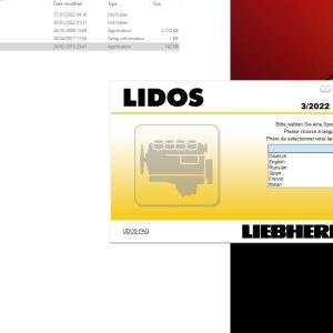 Liebherr Lidos Offline COT Diesel Engine 03.2022 Spare Parts Catalog Service Information DVD 1