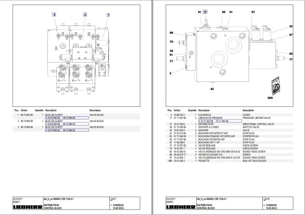 Liebherr Mobile Crane LTM 1130 5.1 Spare Parts Catalogue DE EN FR ES RU 2