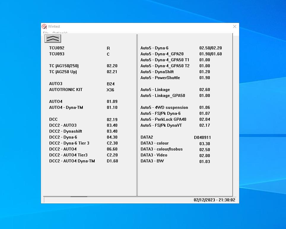 Massey Ferguson Wintest V2.20.10 2018 Diagnostic Software DVD 5