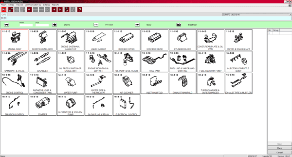 Mitsubishi ASA Updated 02.2023 G.Export Europe USA Japan Spare Parts Catalog 6