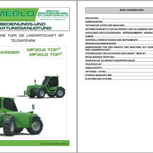 002 Merlo Multifarmer MF30.6 MF30.9 TOP Service Manuals DE