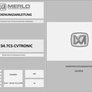003 Merlo Multifarmer MF34.7 MF34.9 Service Manuals DE