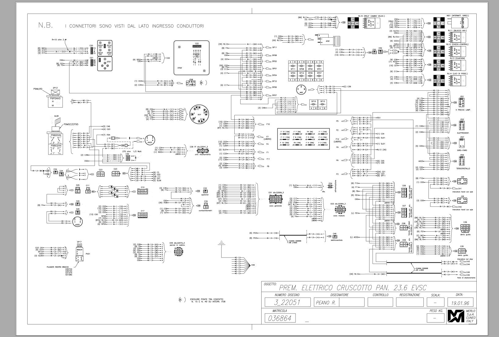 009 Merlo Panoramic P23.6 Hydraulic Electrical Diagram DE