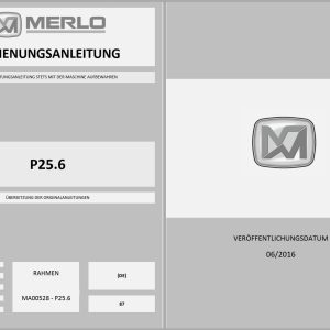010 Merlo Panoramic P25.6 Service Manuals DE