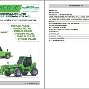 013 Merlo Panoramic P37.12 to P40.9 PLUS Service Manuals DE