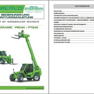 017 Merlo Panoramic P60.10 P72.10 Service Manuals DE