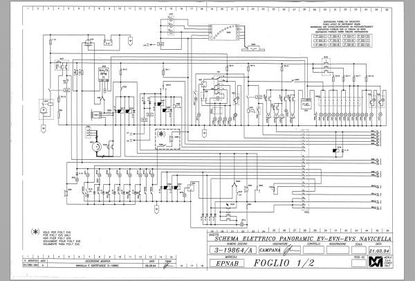 018 Merlo Panoramic Up to 1998 without dashboard Electrical Diagram DE 2