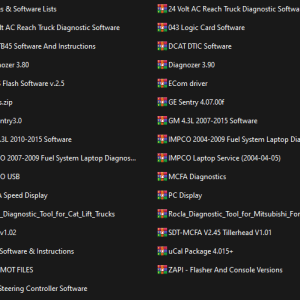CAT Forklift MCFA Supplement Softwares 1