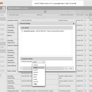 CLAAS WebTIC Offline EN 02.2023 Operator Manual Repair Manual Service Documentation EN DVD 5