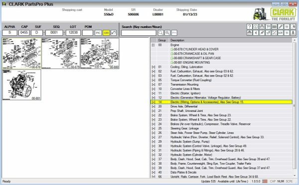 Clark ForkLift Parts Pro Plus EPC v535 03.2023 Spare Parts Catalog DVD 3
