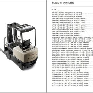Crown Counterbalance Forklift FC 4500 Parts Service Manual