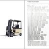 Crown Counterbalance Forklift FC FP Parts Service Manual