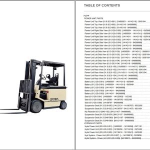 Crown Counterbalance Forklift FC FP Parts Service Manual