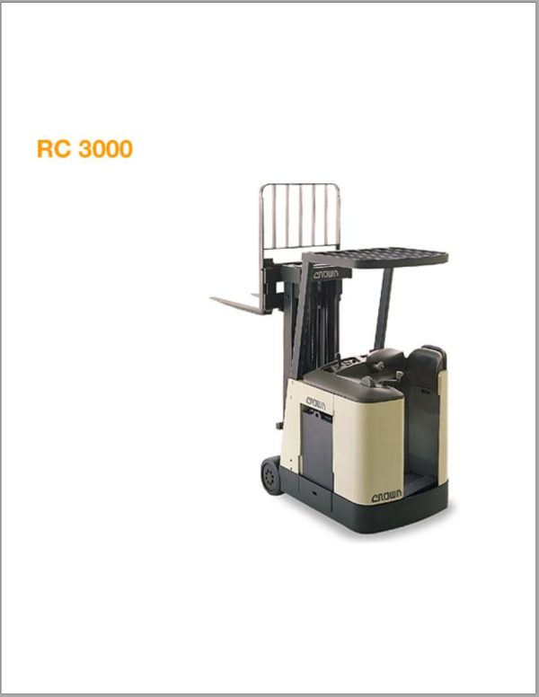 Crown Counterbalance Forklift RC 3000 Parts Service Manual