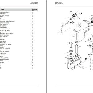 Crown Counterbalance Forklift RC 5700 Parts Service Manual 1