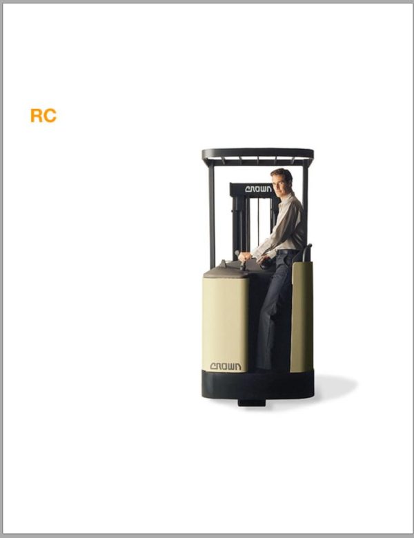 Crown Counterbalance Forklift RC Parts Service Manual