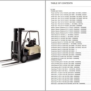 Crown Counterbalance Forklift SC 4000 Parts Service Manual