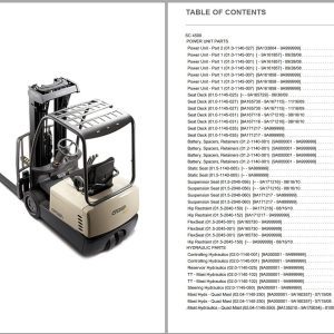 Crown Counterbalance Forklift SC 4500 Parts Service Manual